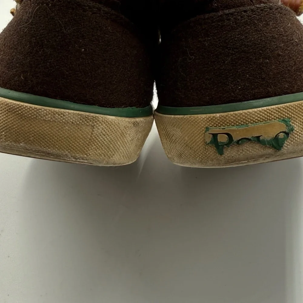 Polo‎ Ralph Lauren Sander Boat Shoes Mens Brown Flannel Moc Toe Lace Up Size 11D